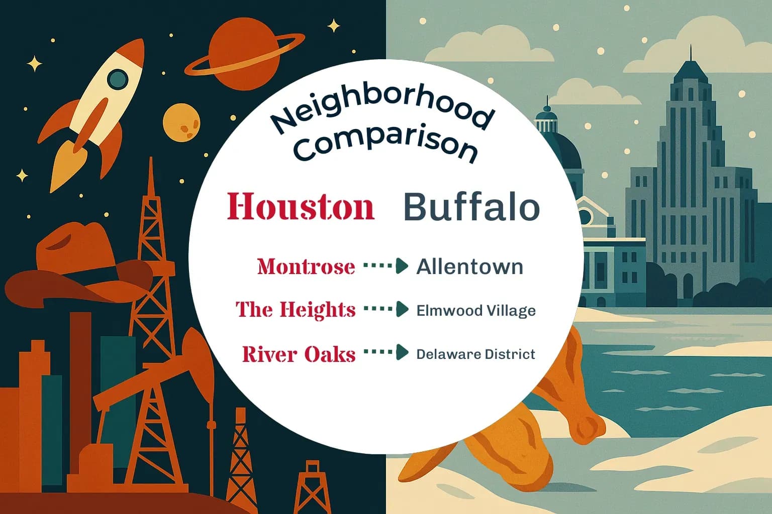 Houston vs Buffalo Neighborhood Comparison