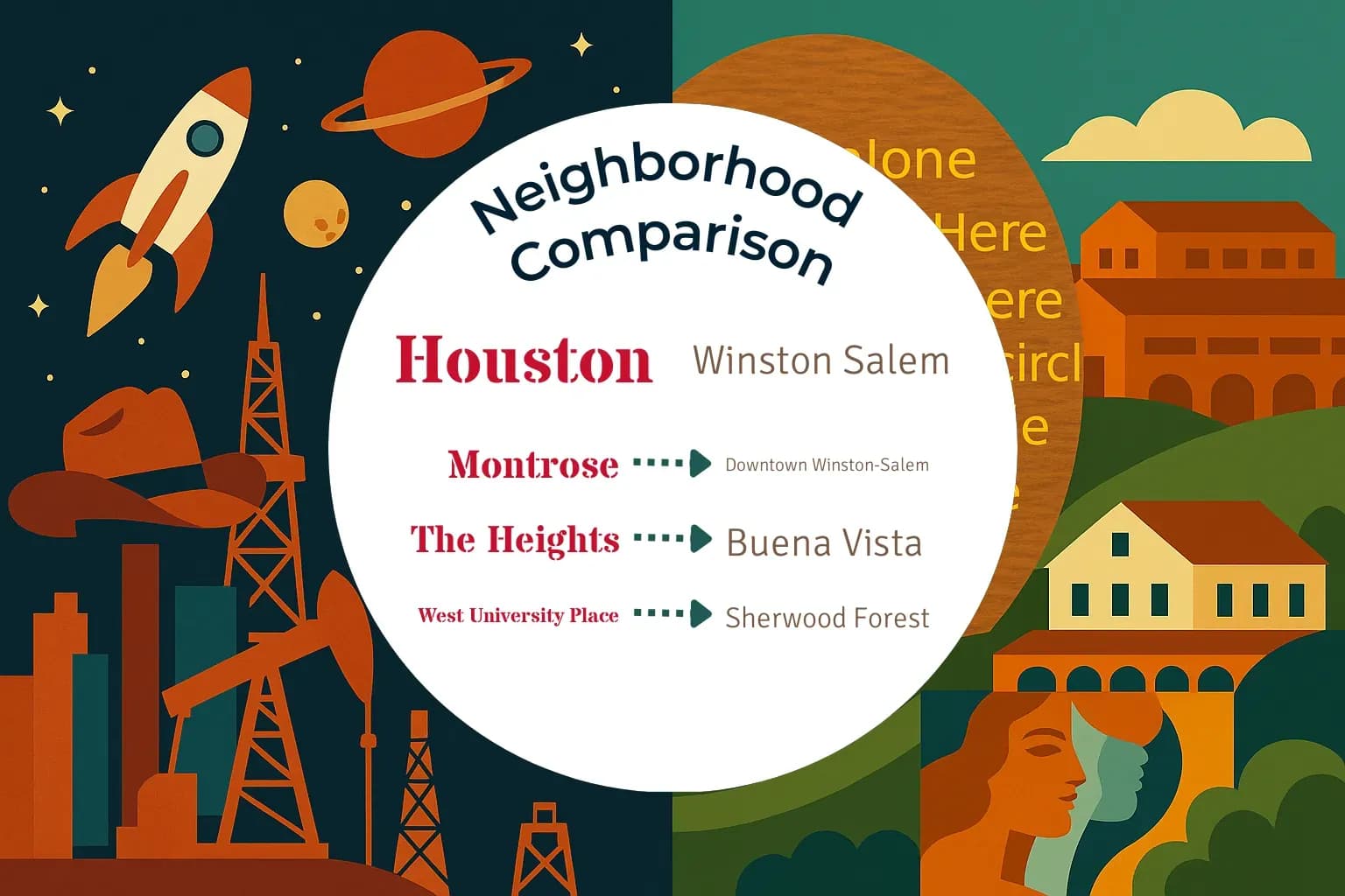 Houston vs Winston Salem Neighborhood Comparison