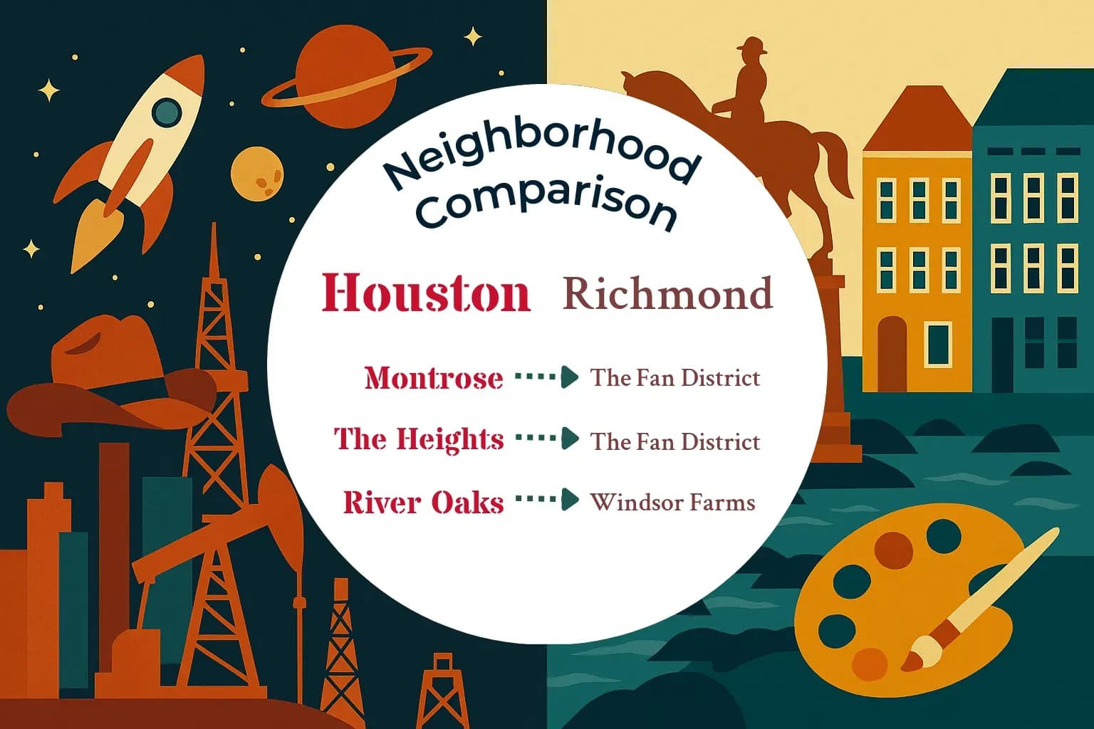 Houston vs Richmond Neighborhood Comparison