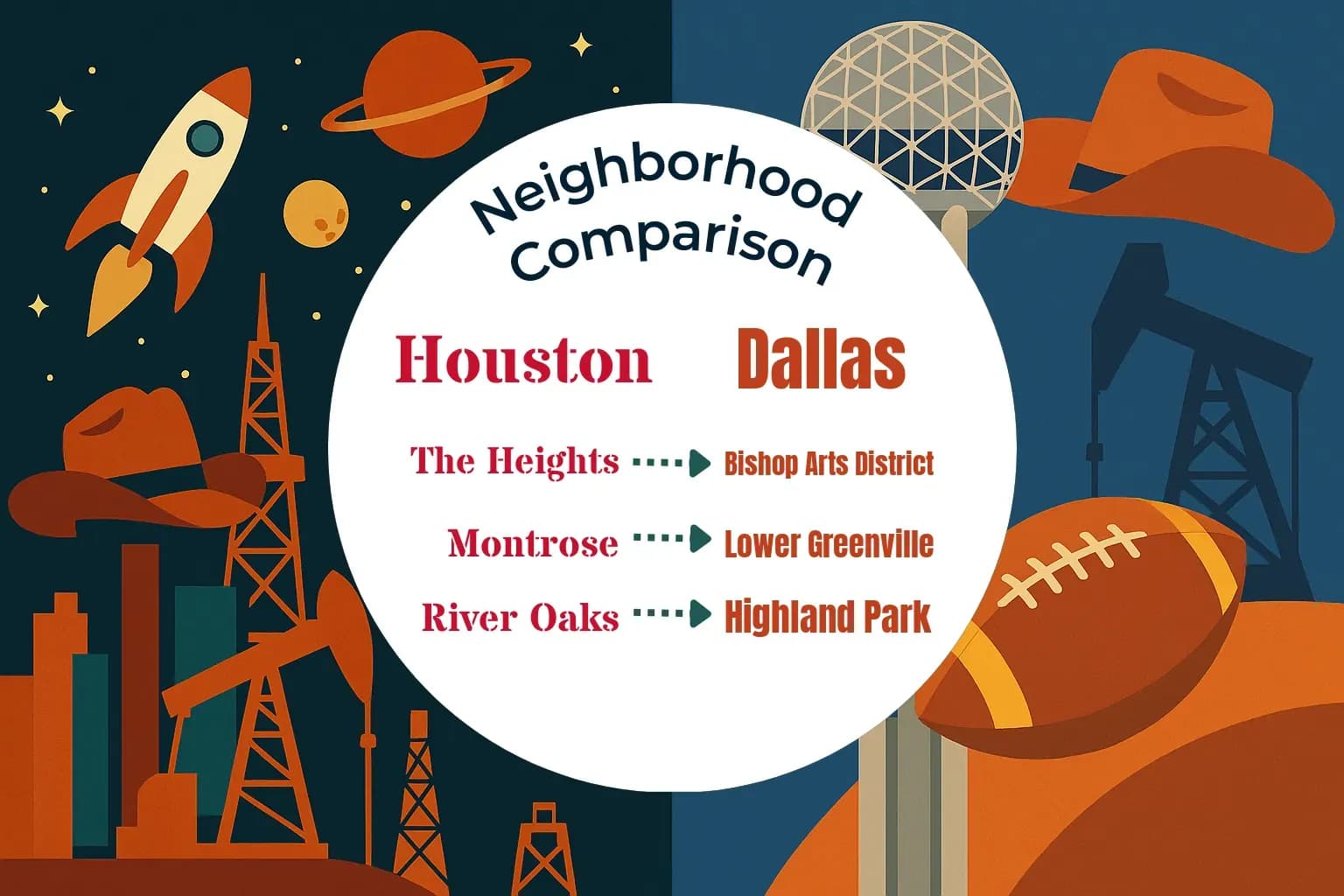 Houston vs Dallas Neighborhood Comparison