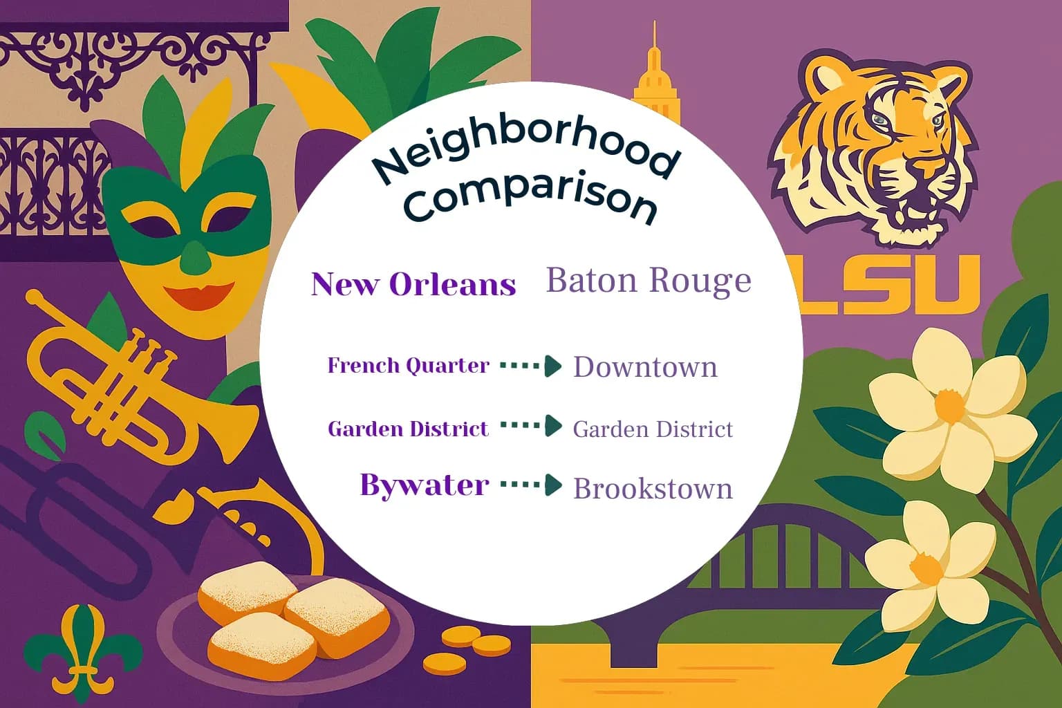 New Orleans vs Baton Rouge Neighborhood Comparison