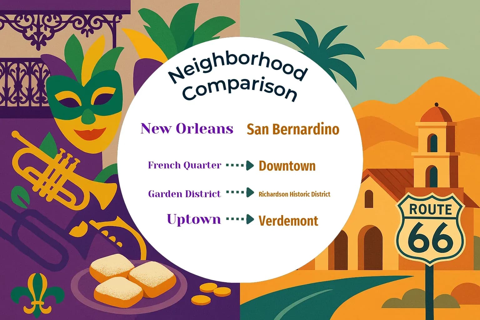 New Orleans vs San Bernardino Neighborhood Comparison