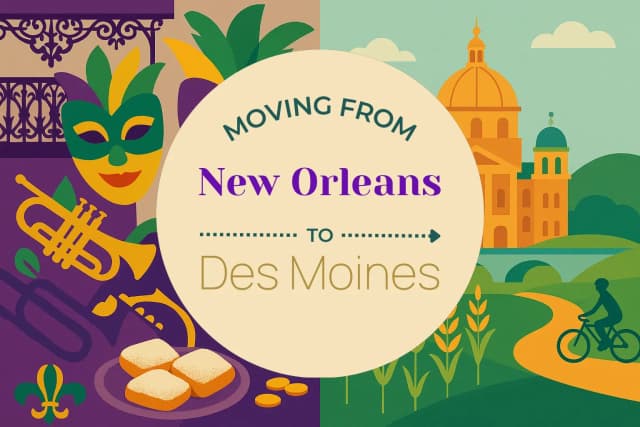 Moving from New Orleans to Des Moines