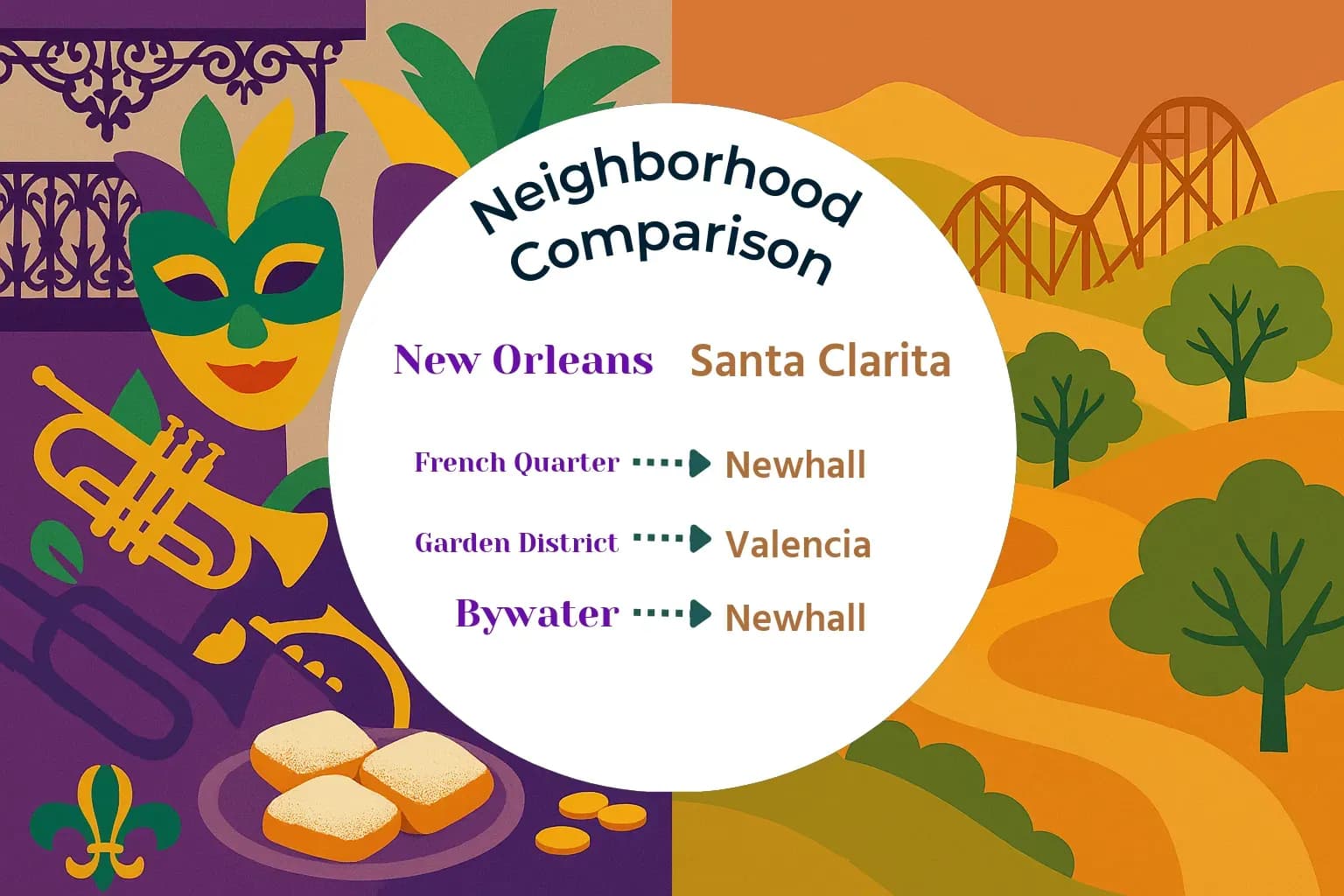 New Orleans vs Santa Clarita Neighborhood Comparison