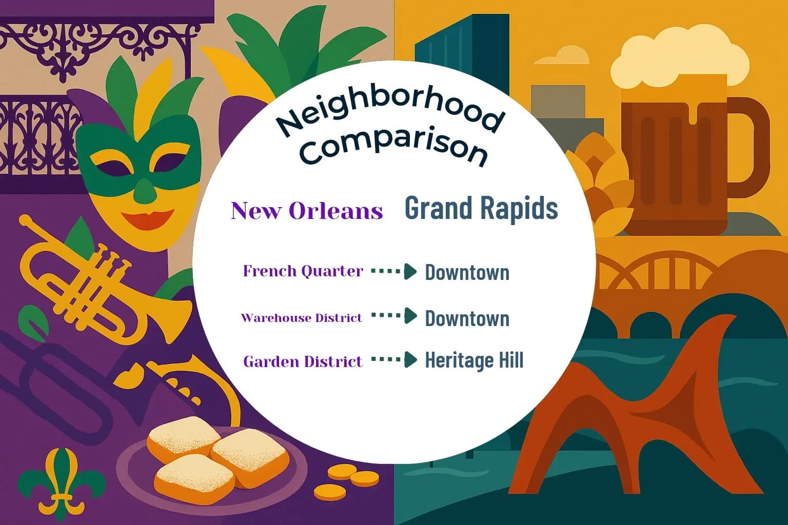 New Orleans vs Grand Rapids Neighborhood Comparison