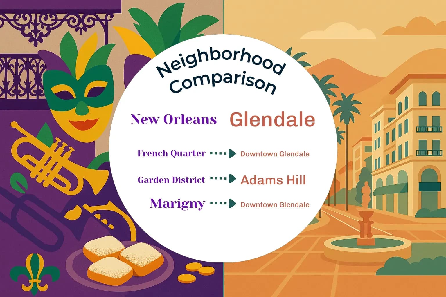 New Orleans vs Glendale Neighborhood Comparison