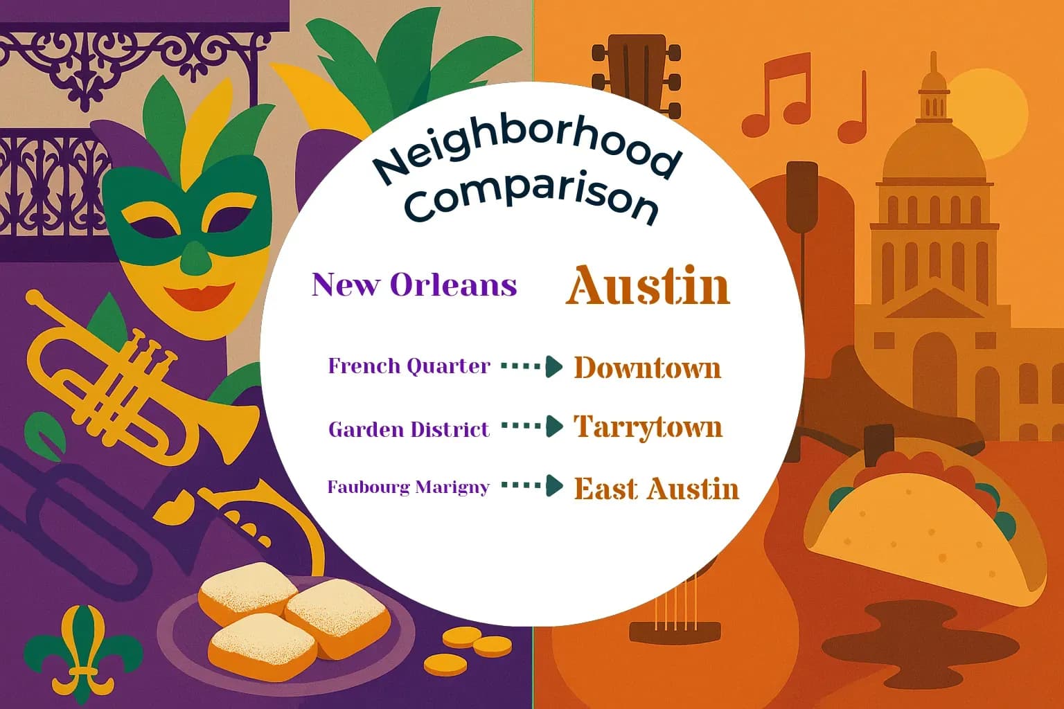 New Orleans vs Austin Neighborhood Comparison