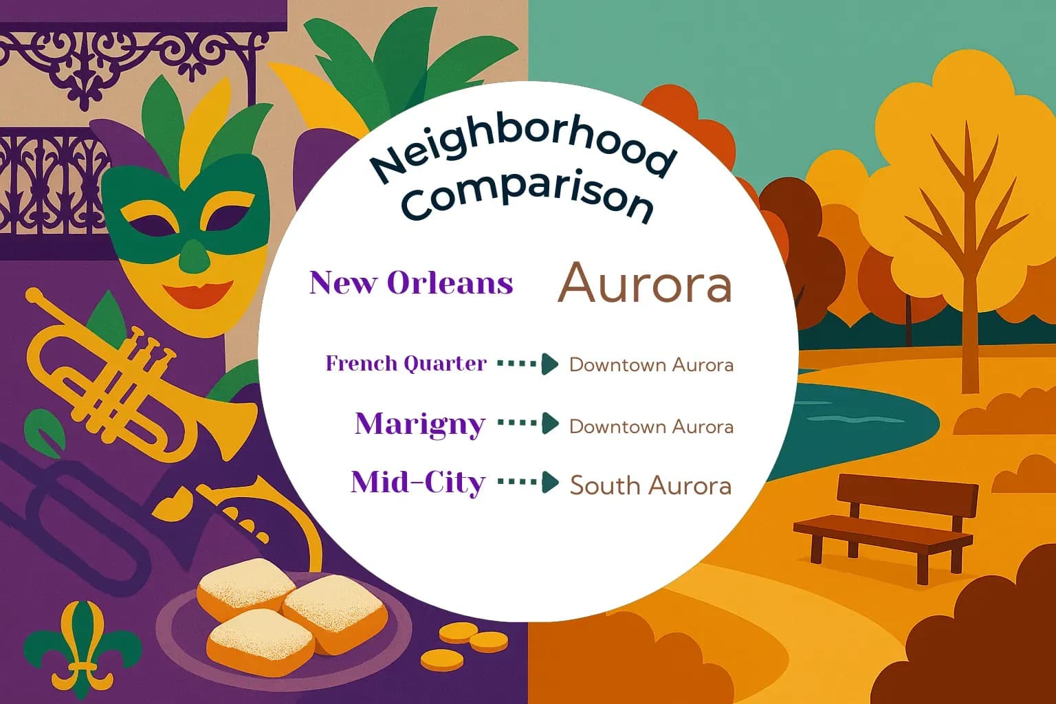 New Orleans vs Aurora Neighborhood Comparison