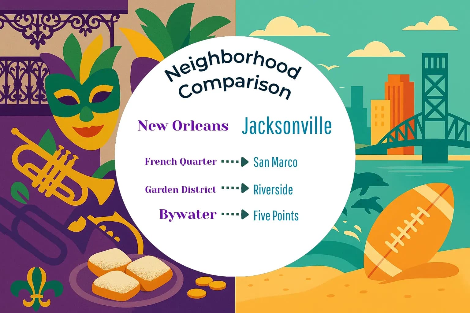 New Orleans vs Jacksonville Neighborhood Comparison