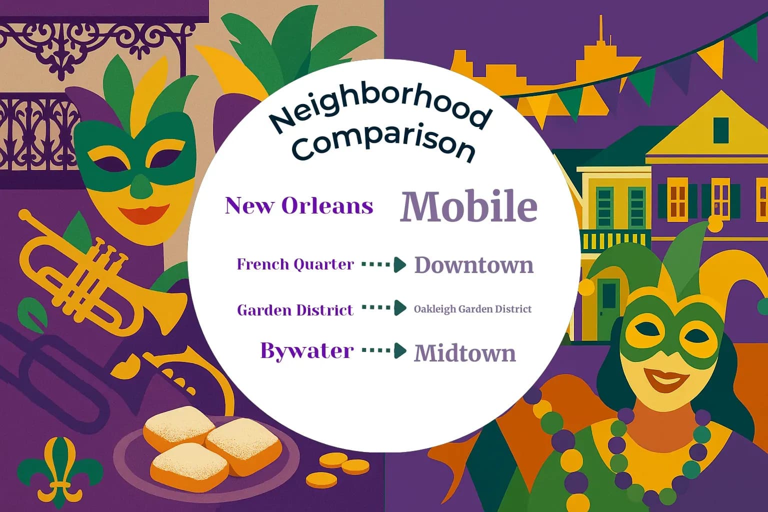 New Orleans vs Mobile Neighborhood Comparison