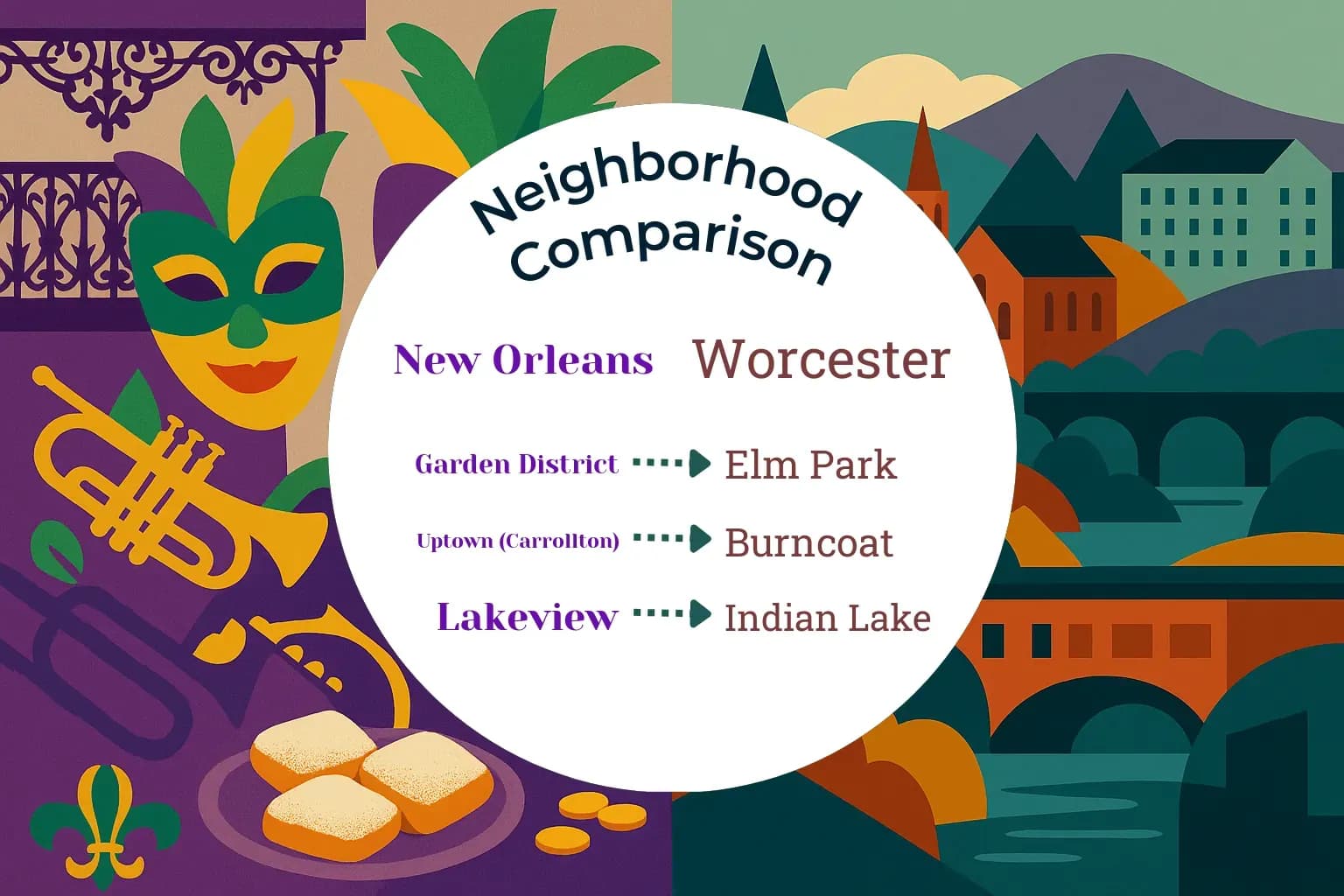 New Orleans vs Worcester Neighborhood Comparison