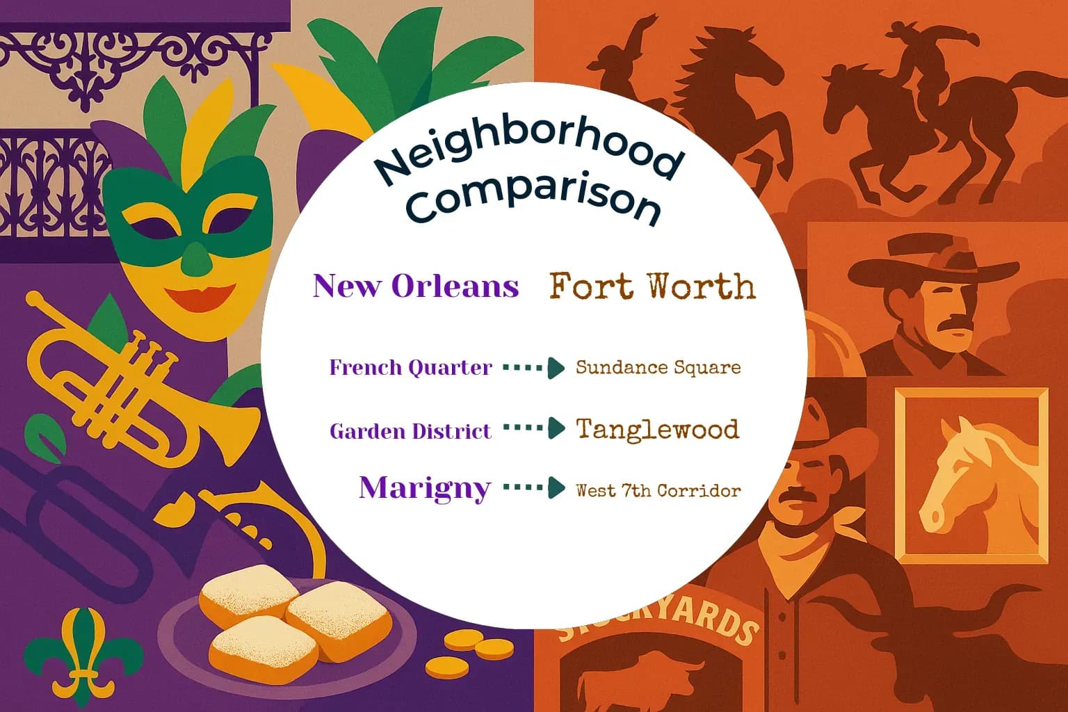 New Orleans vs Fort Worth Neighborhood Comparison