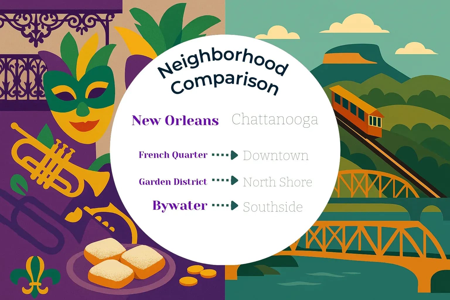 New Orleans vs Chattanooga Neighborhood Comparison