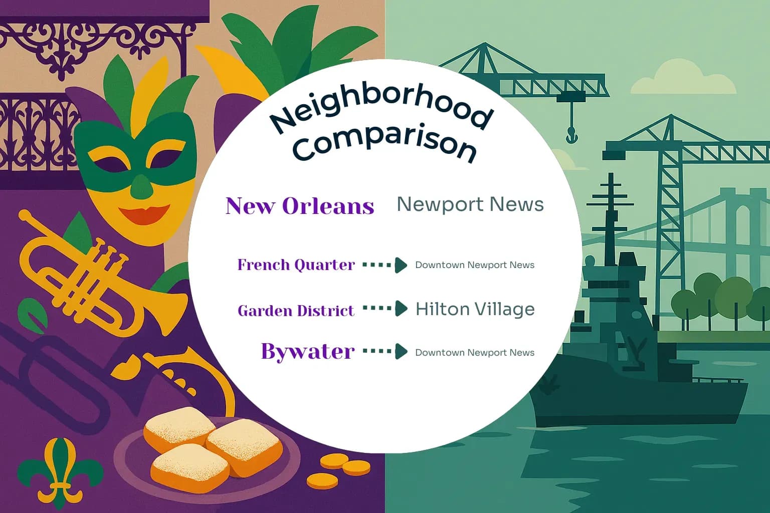 New Orleans vs Newport News Neighborhood Comparison