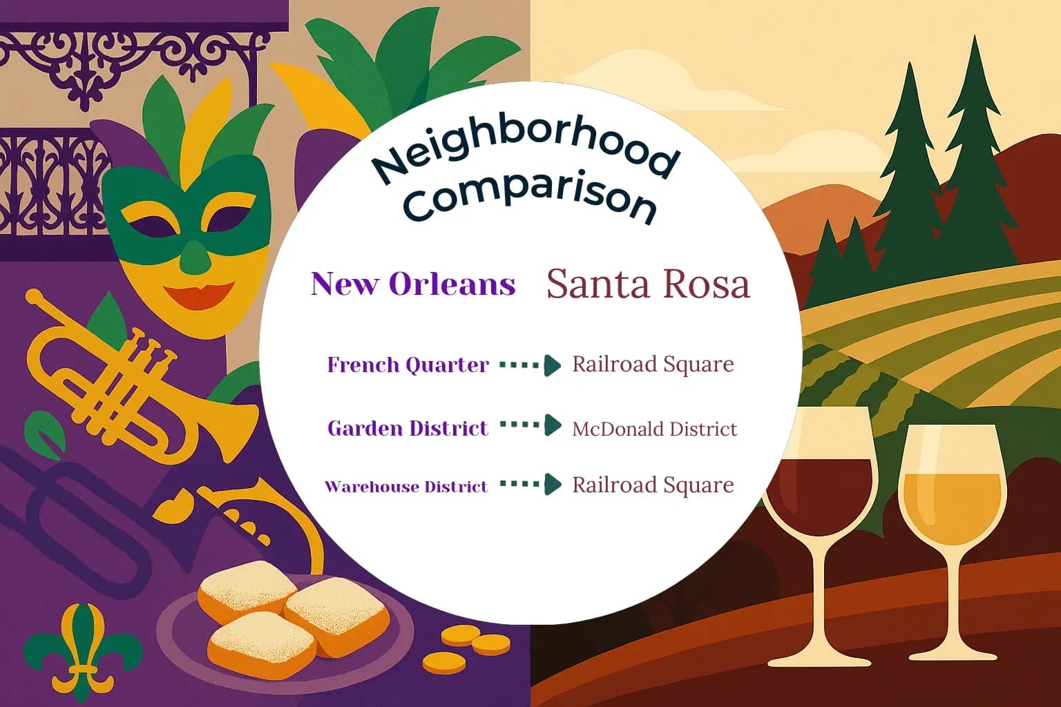 New Orleans vs Santa Rosa Neighborhood Comparison
