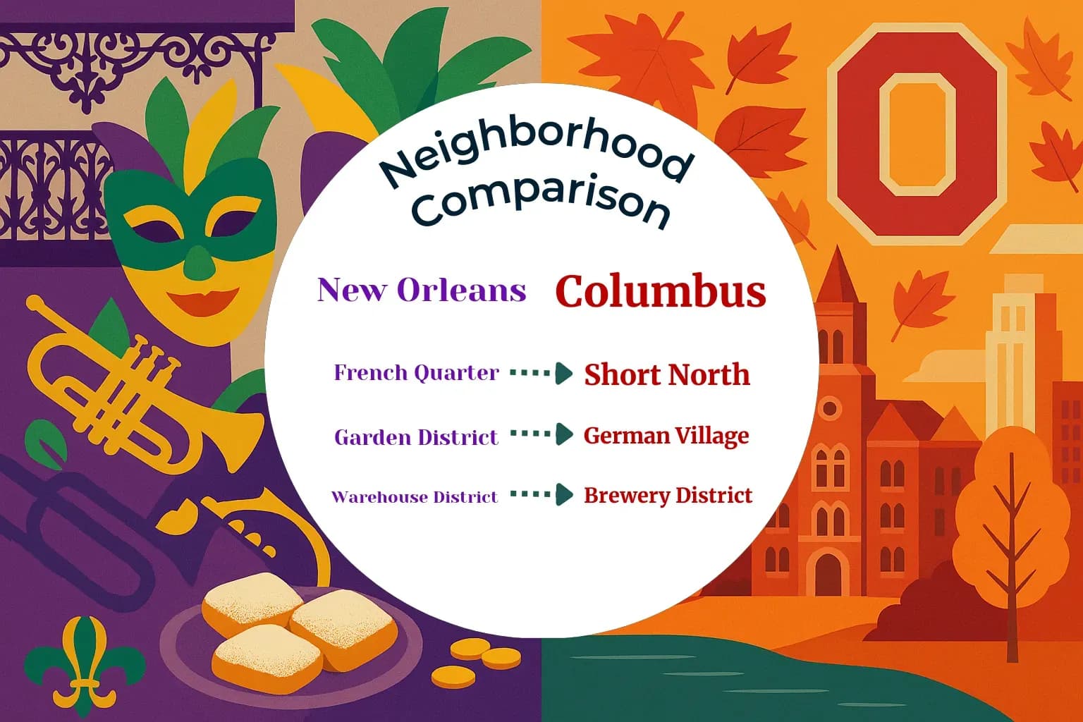 New Orleans vs Columbus Neighborhood Comparison