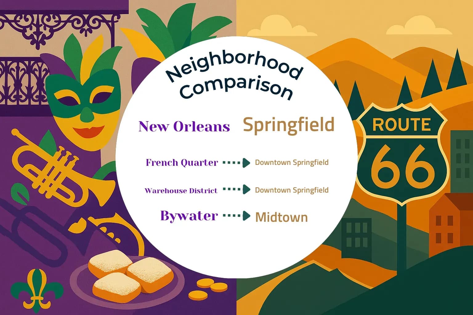 New Orleans vs Springfield Neighborhood Comparison