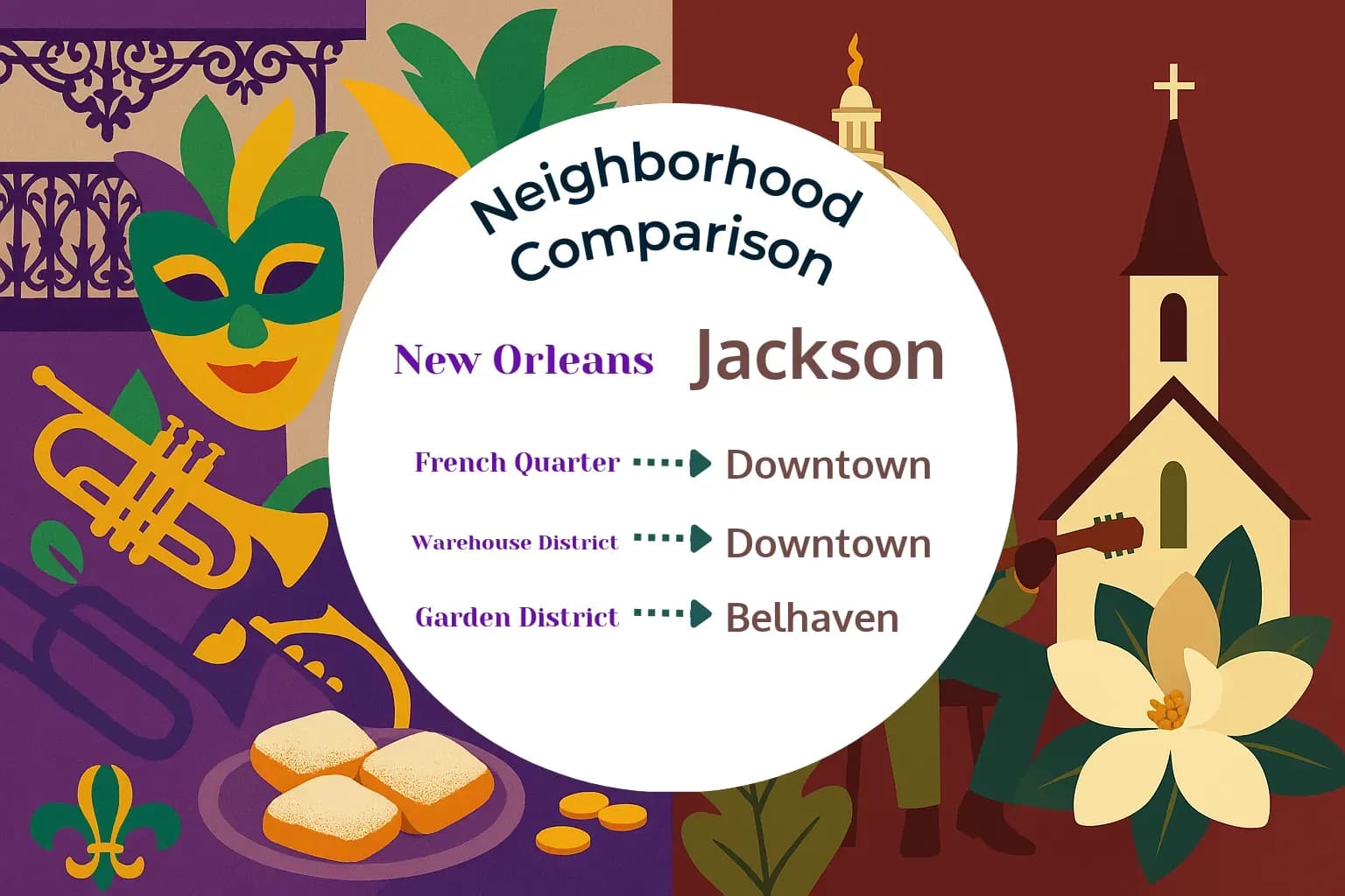 New Orleans vs Jackson Neighborhood Comparison
