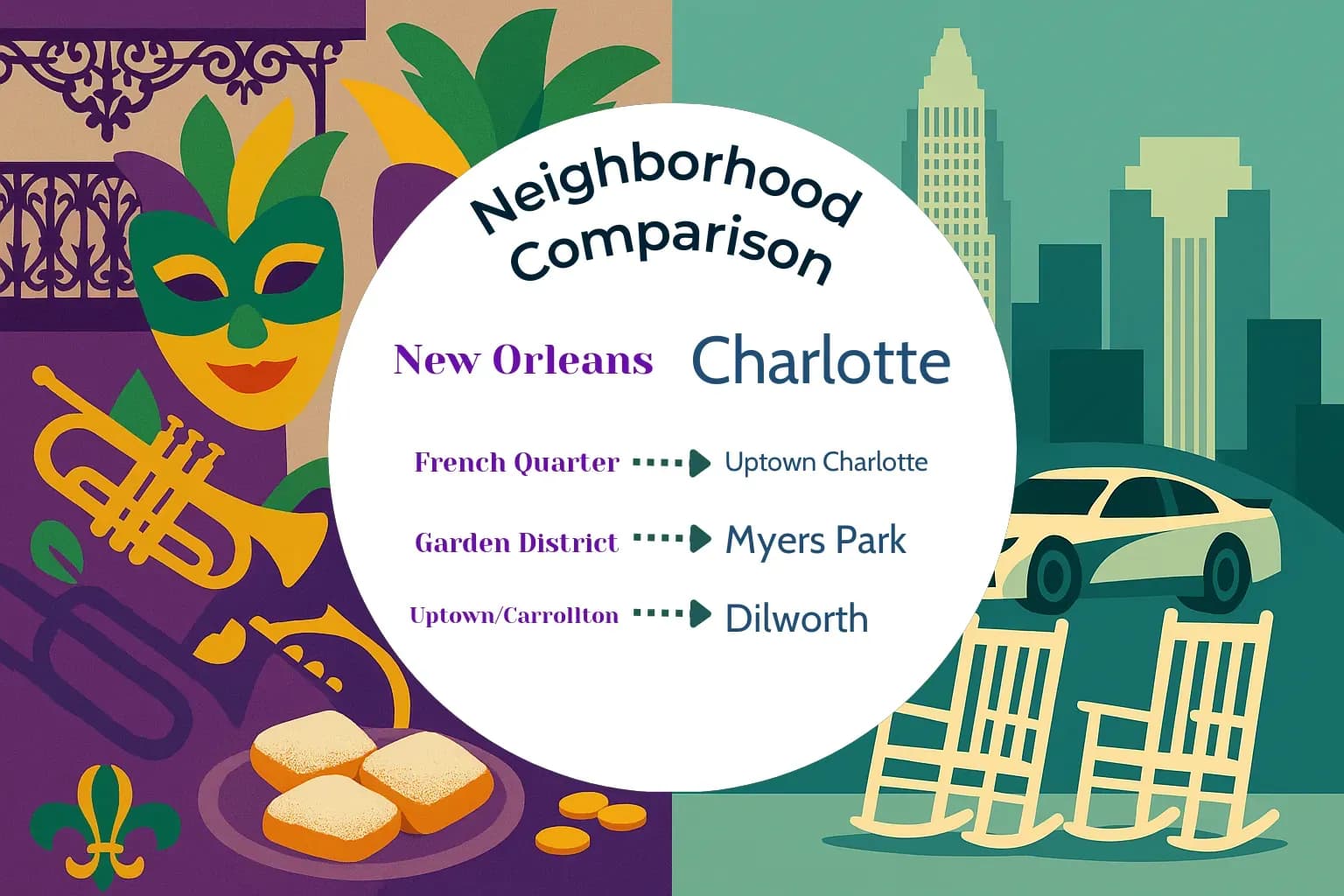 New Orleans vs Charlotte Neighborhood Comparison