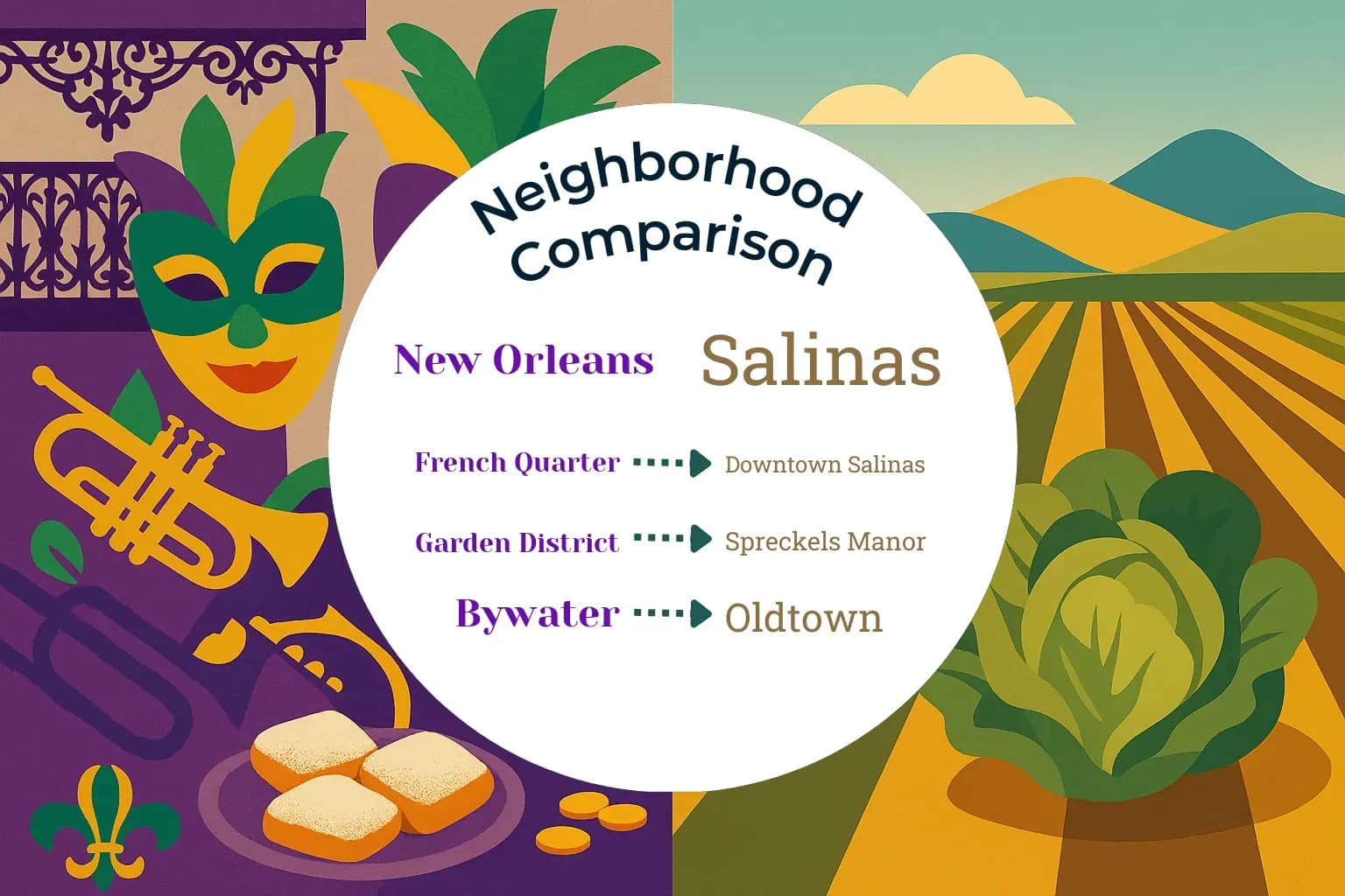 New Orleans vs Salinas Neighborhood Comparison