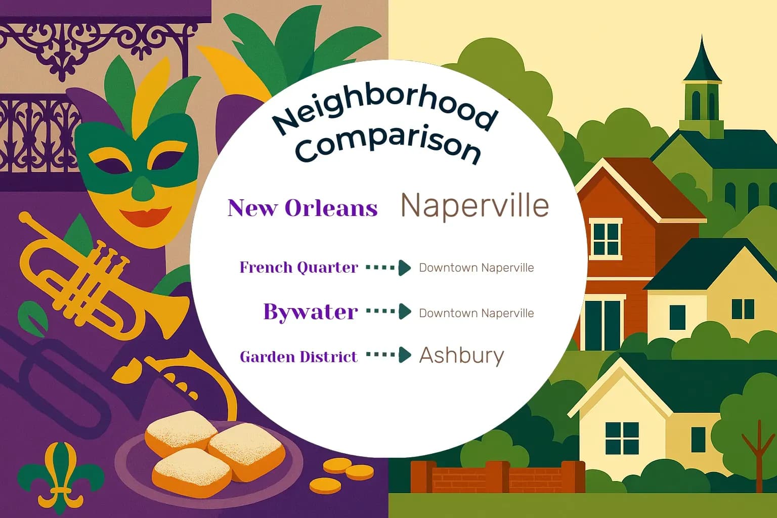 New Orleans vs Naperville Neighborhood Comparison