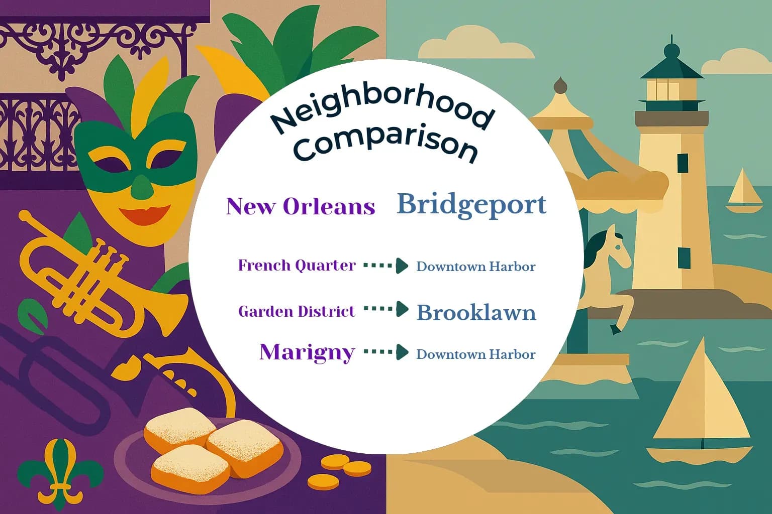 New Orleans vs Bridgeport Neighborhood Comparison