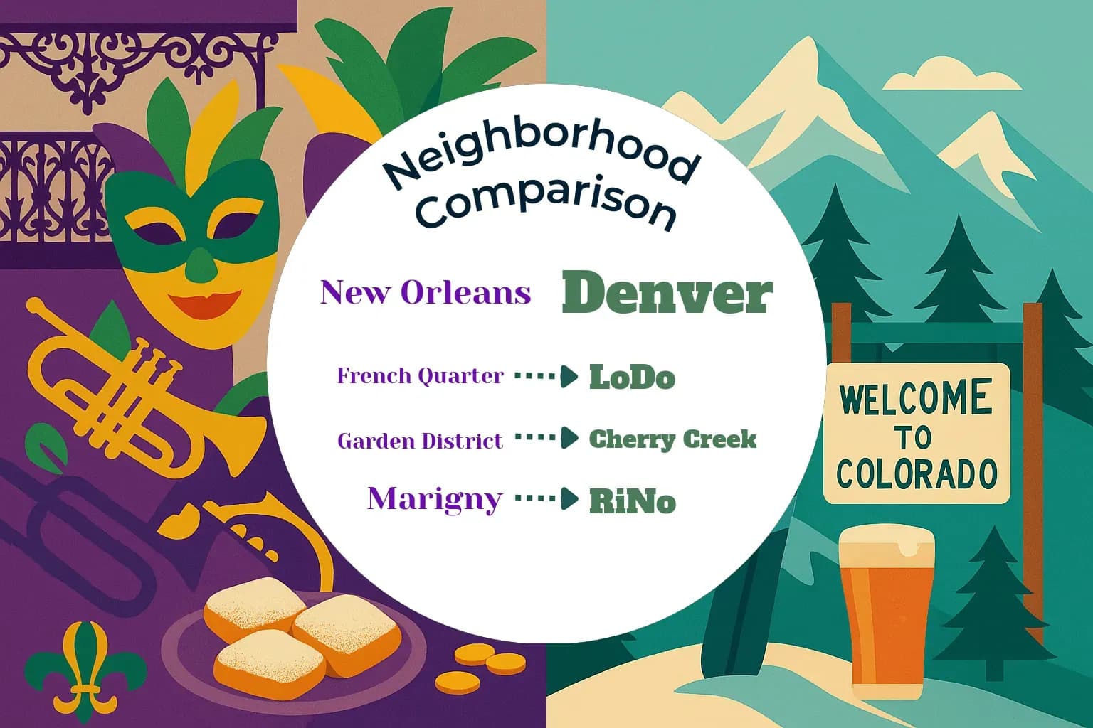 New Orleans vs Denver Neighborhood Comparison