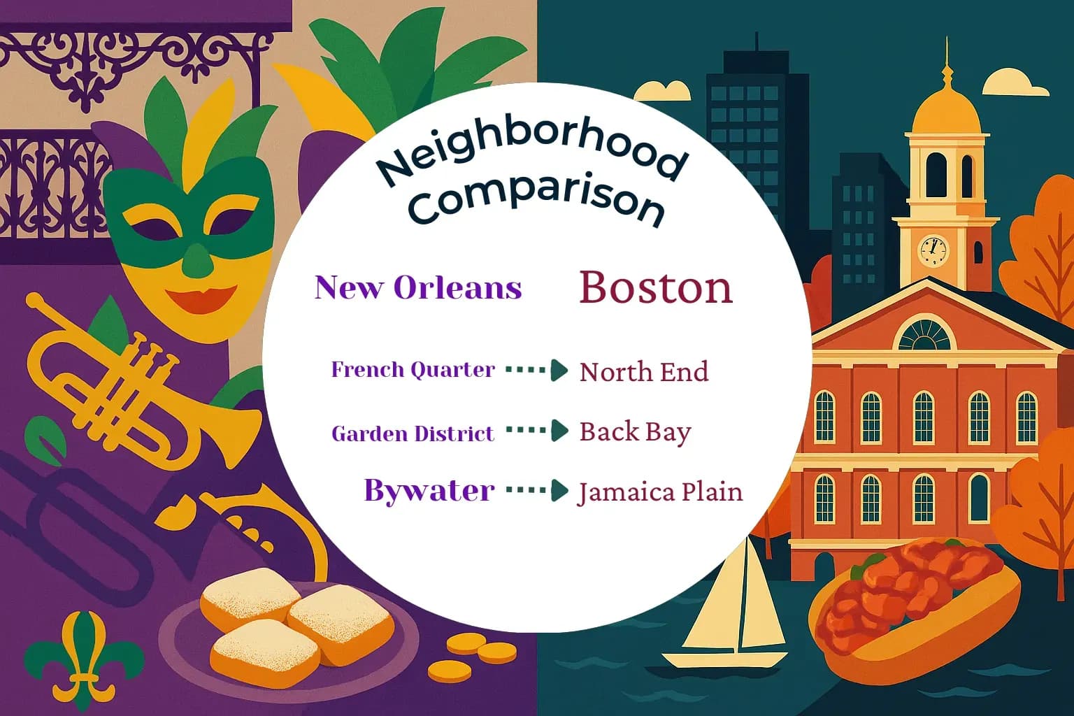 New Orleans vs Boston Neighborhood Comparison