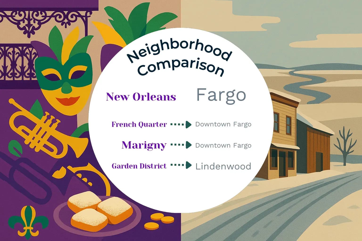 New Orleans vs Fargo Neighborhood Comparison