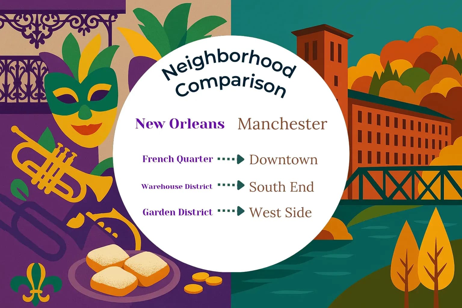 New Orleans vs Manchester Neighborhood Comparison