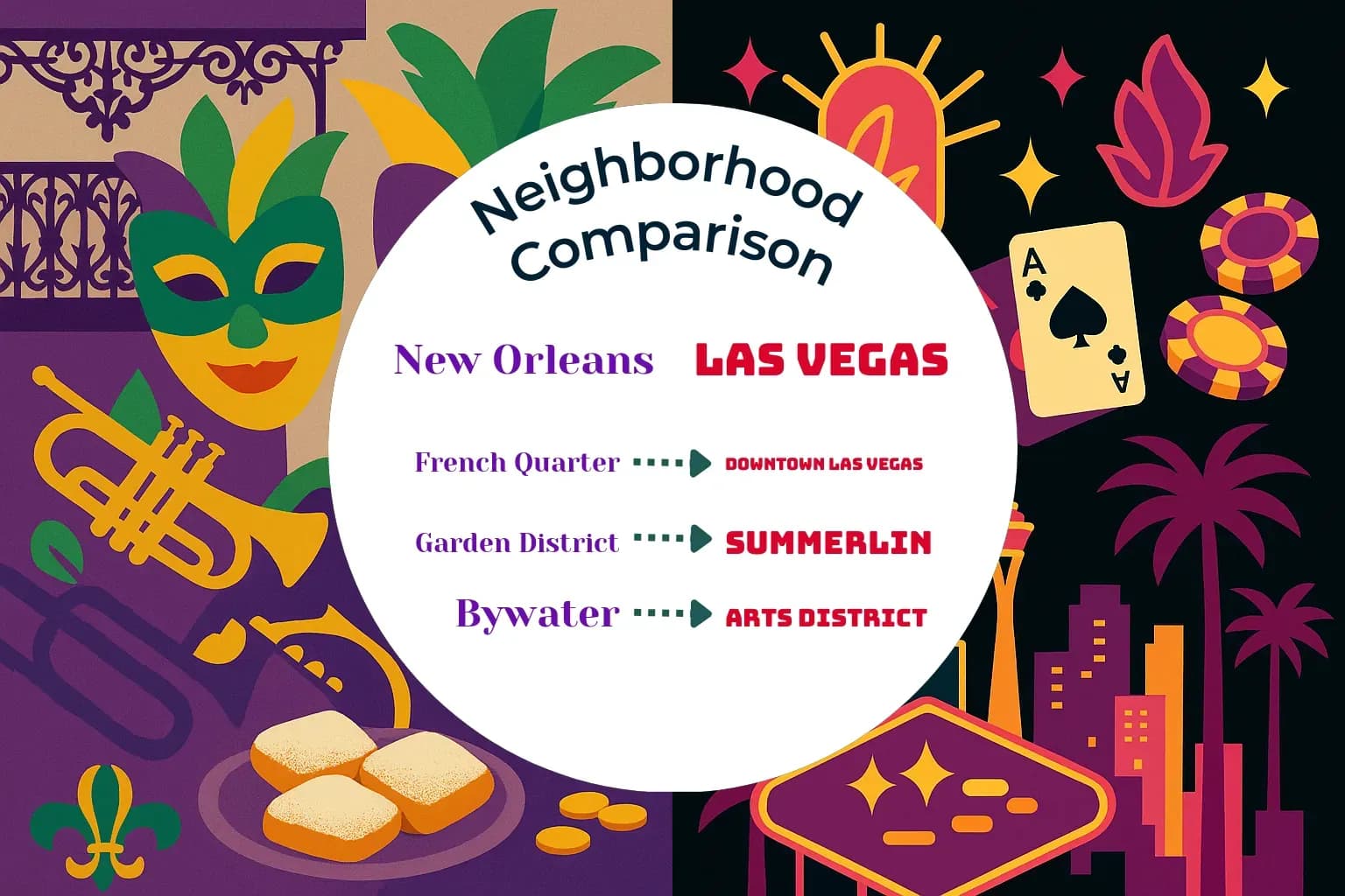 New Orleans vs Las Vegas Neighborhood Comparison