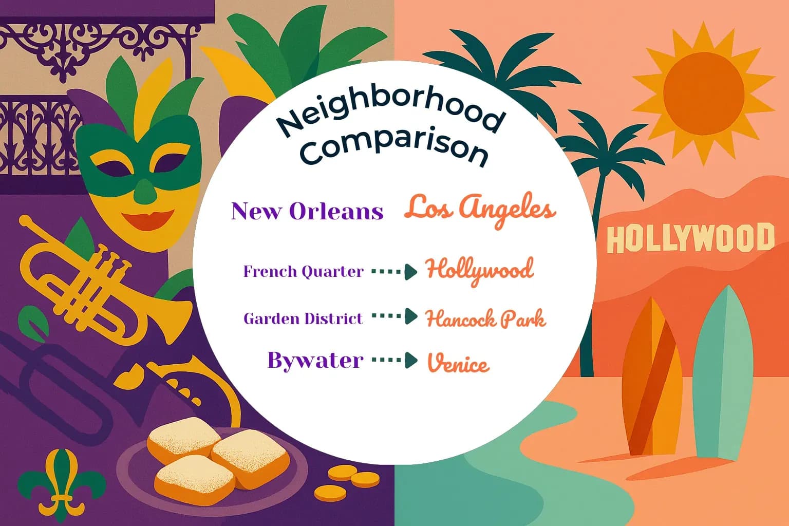 New Orleans vs Los Angeles Neighborhood Comparison
