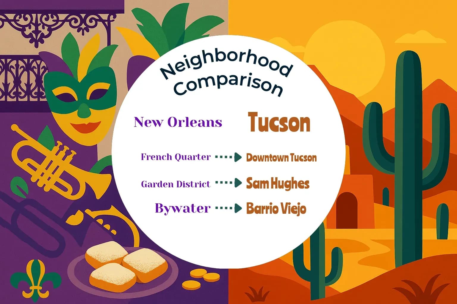 New Orleans vs Tucson Neighborhood Comparison