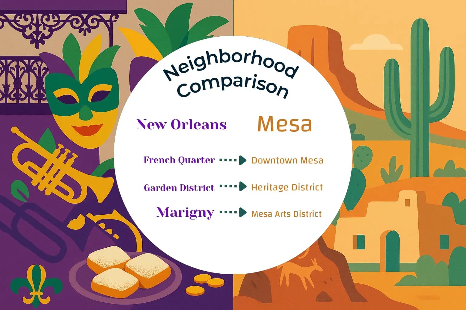 New Orleans vs Mesa Neighborhood Comparison