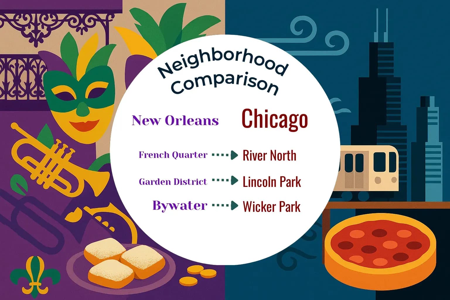 New Orleans vs Chicago Neighborhood Comparison