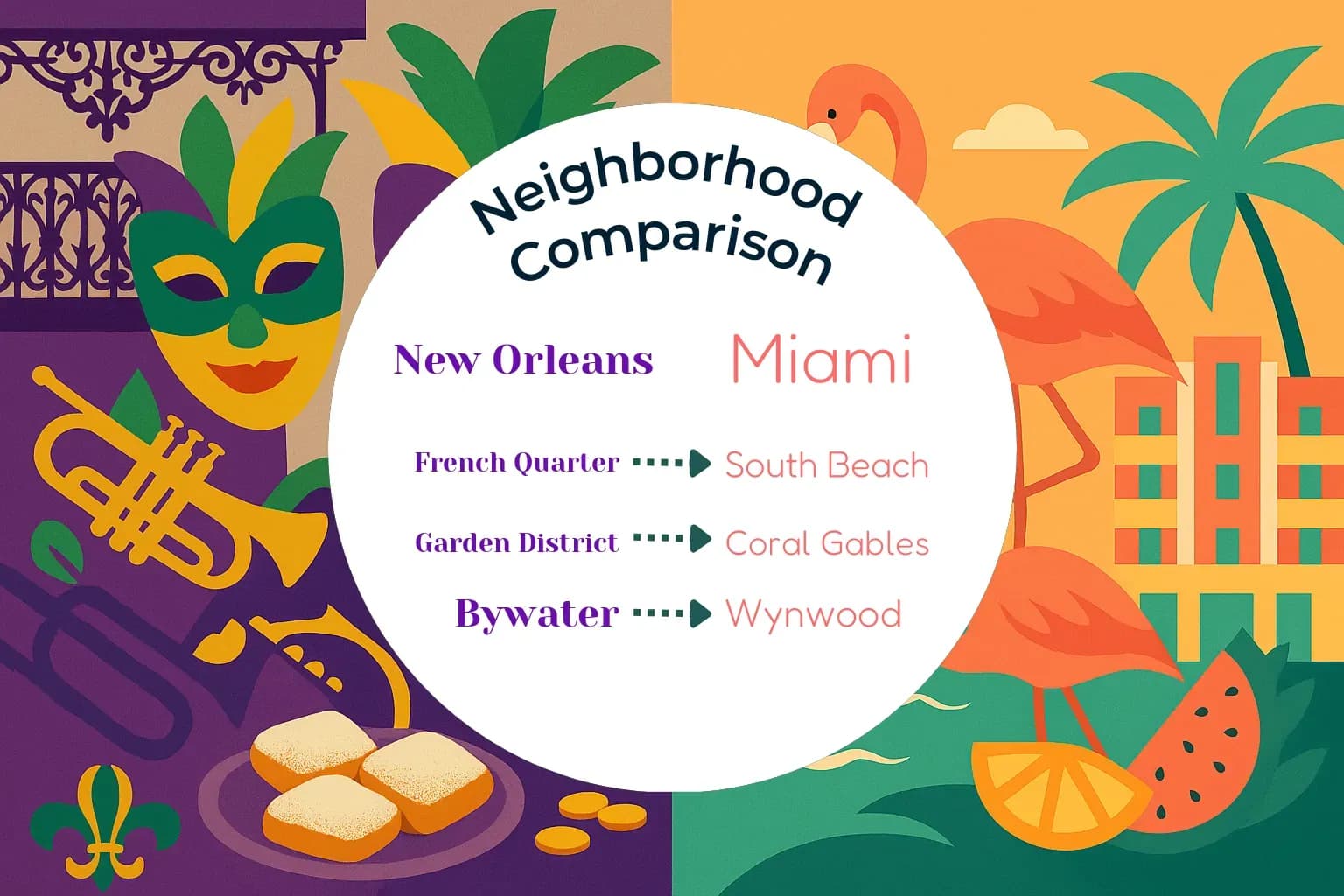 New Orleans vs Miami Neighborhood Comparison