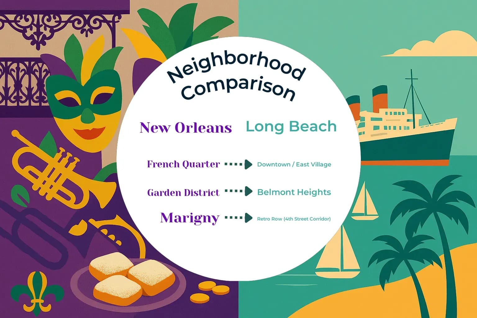 New Orleans vs Long Beach Neighborhood Comparison
