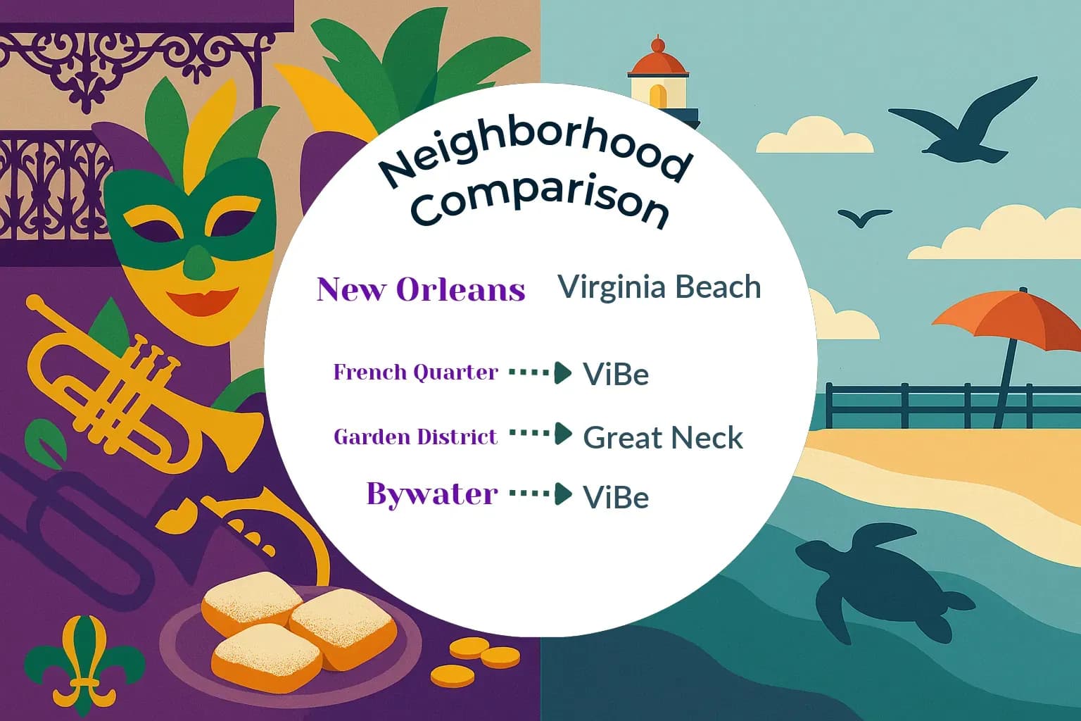 New Orleans vs Virginia Beach Neighborhood Comparison