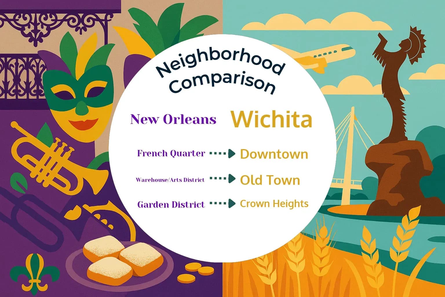 New Orleans vs Wichita Neighborhood Comparison