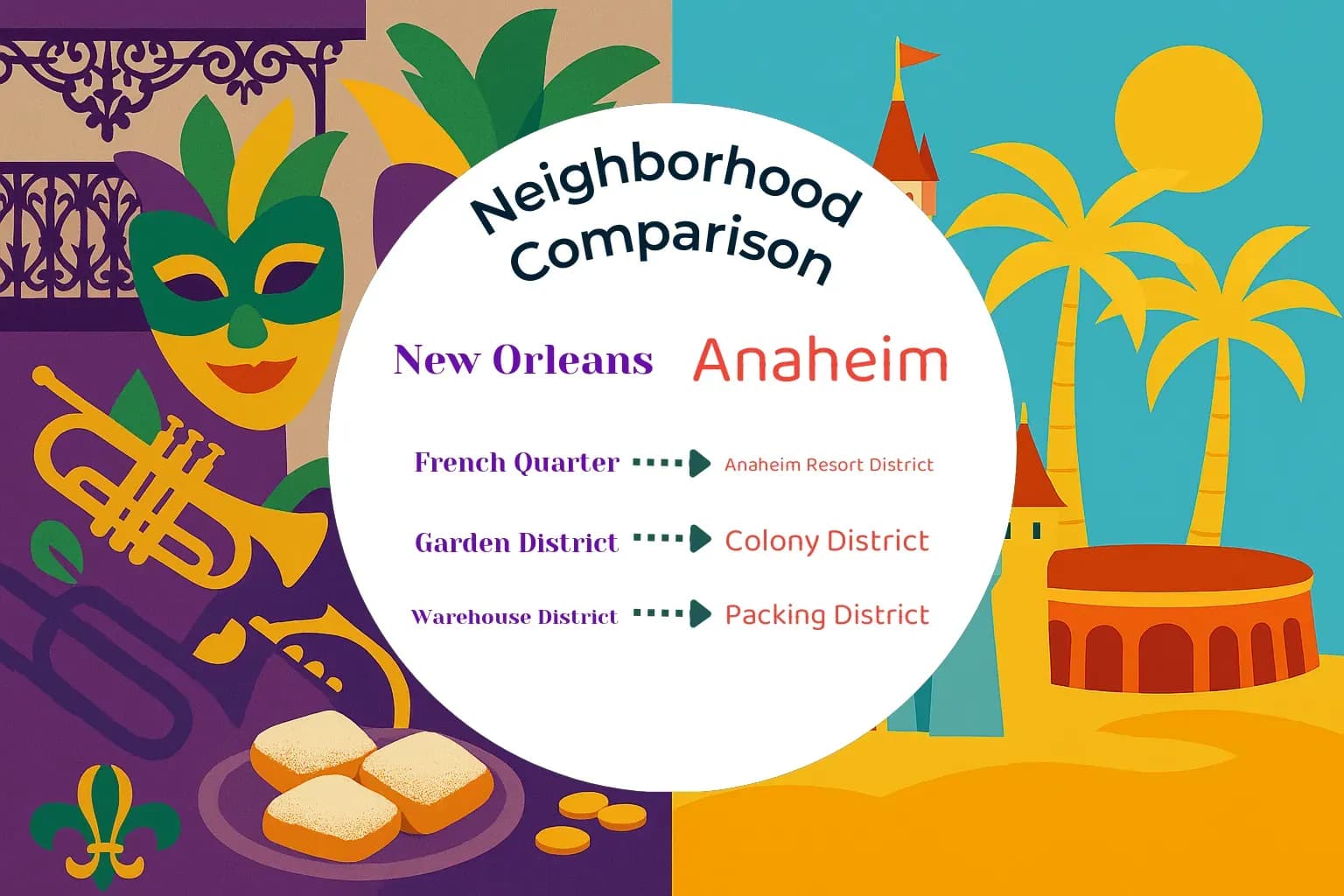 New Orleans vs Anaheim Neighborhood Comparison