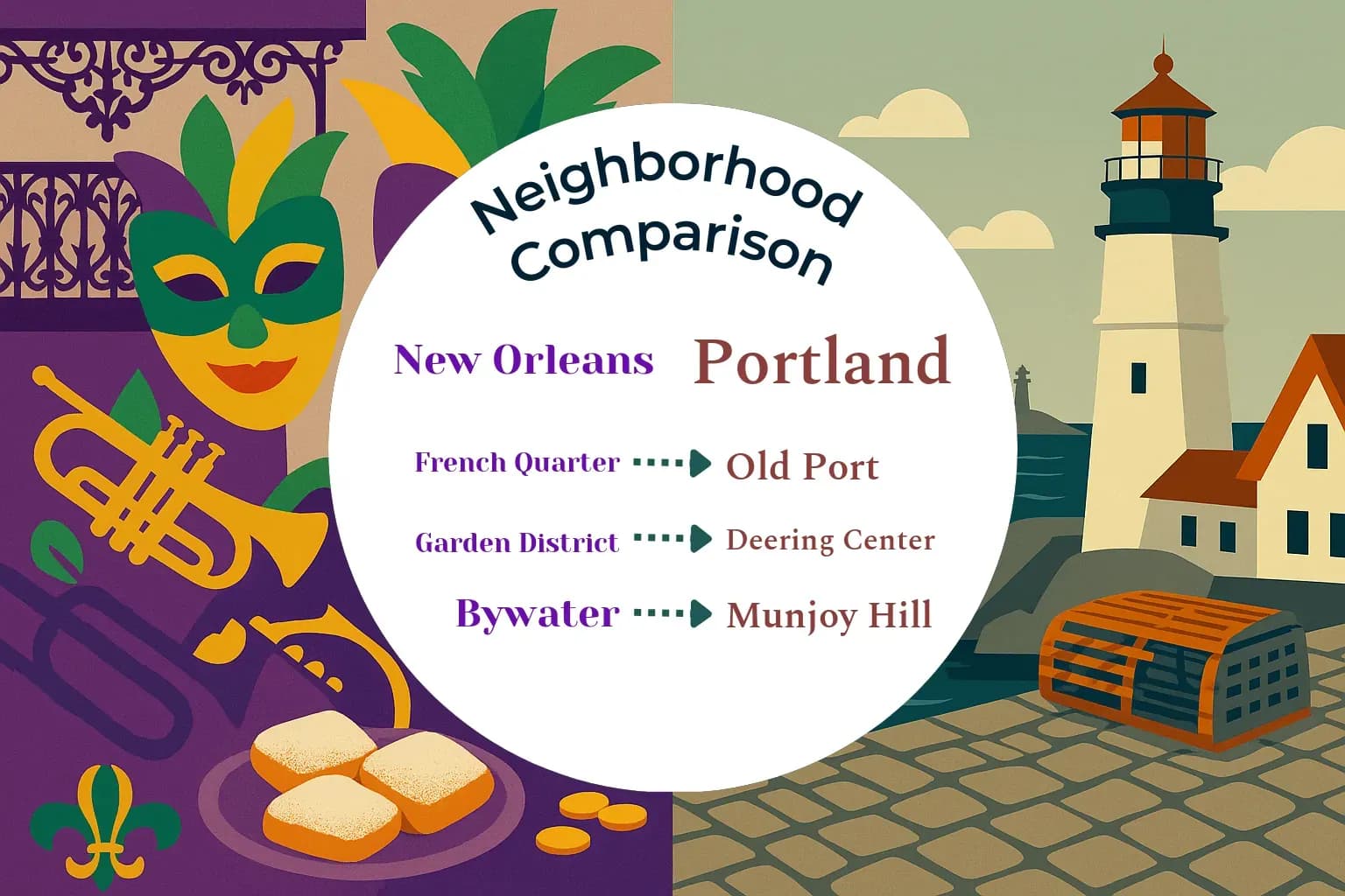New Orleans vs Portland Neighborhood Comparison