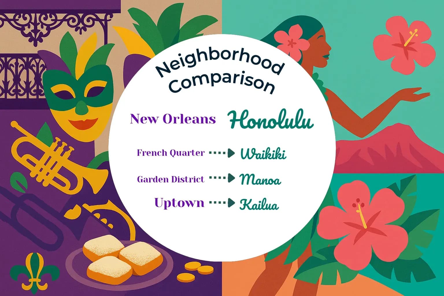New Orleans vs Honolulu Neighborhood Comparison