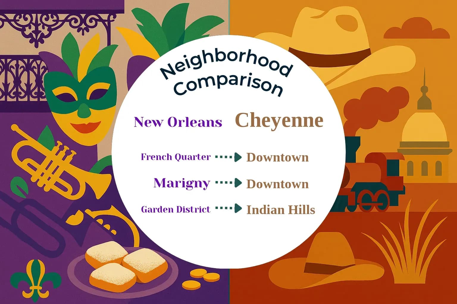 New Orleans vs Cheyenne Neighborhood Comparison