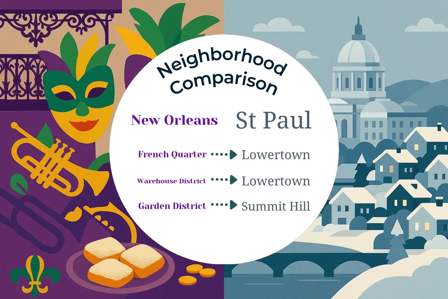 New Orleans vs St. Paul Neighborhood Comparison