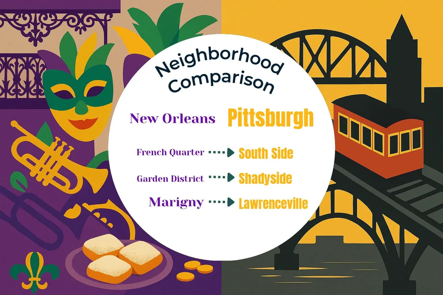 New Orleans vs Pittsburgh Neighborhood Comparison