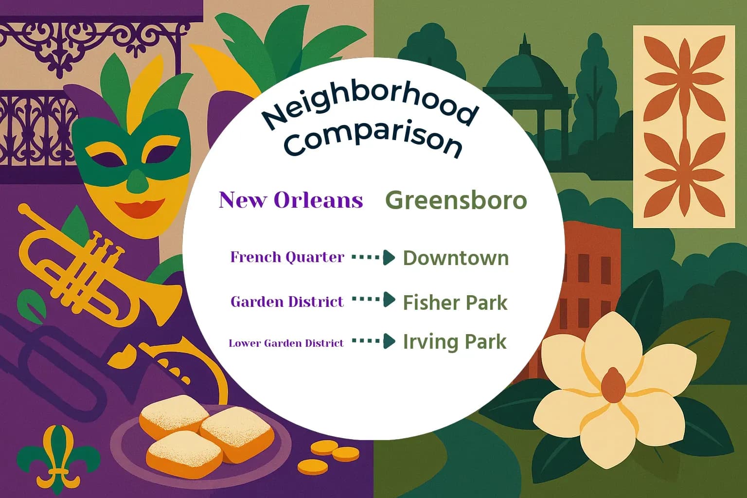 New Orleans vs Greensboro Neighborhood Comparison