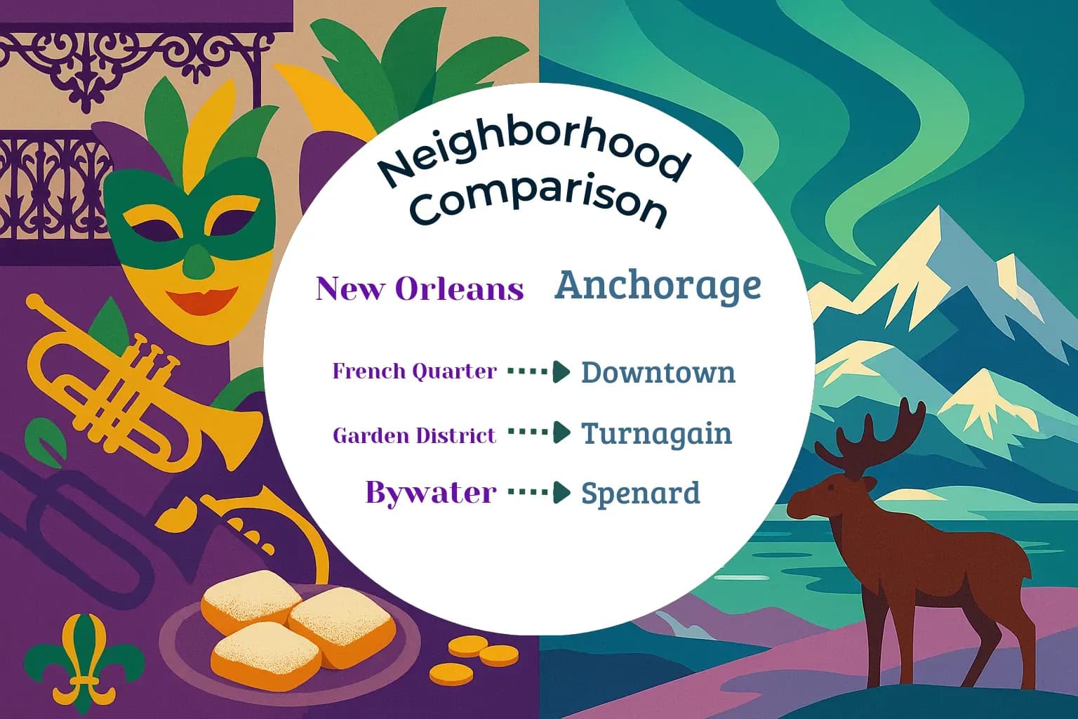 New Orleans vs Anchorage Neighborhood Comparison