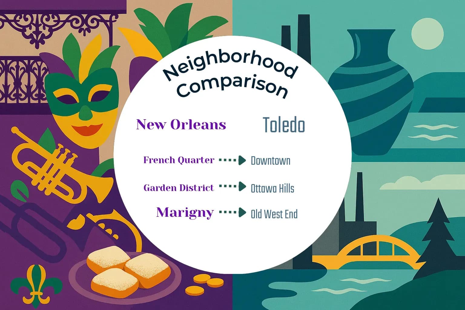 New Orleans vs Toledo Neighborhood Comparison