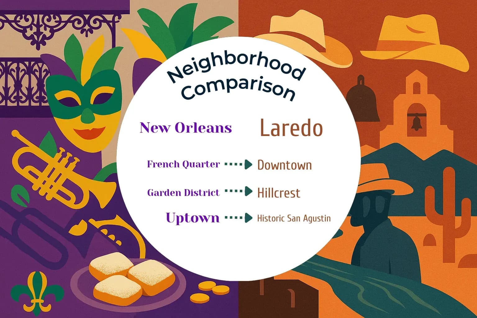 New Orleans vs Laredo Neighborhood Comparison