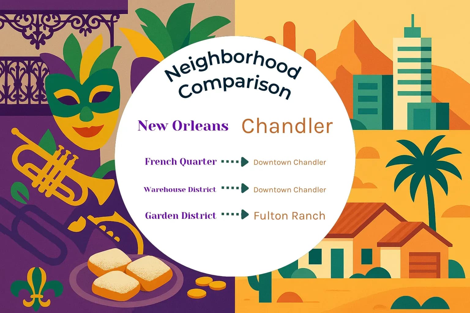 New Orleans vs Chandler Neighborhood Comparison